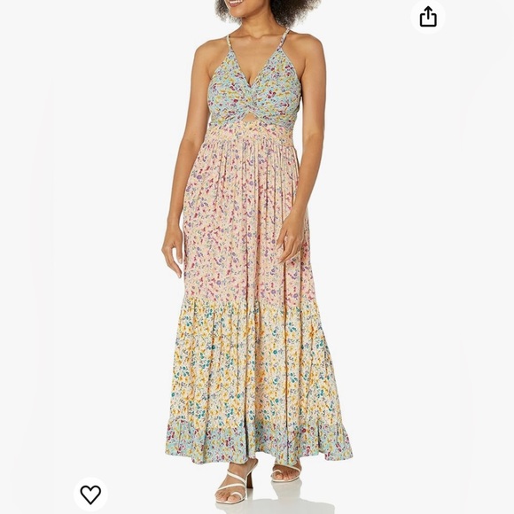 Angie Women's Peekaboo Tiered Maxi Dress. - Picture 5 of 8